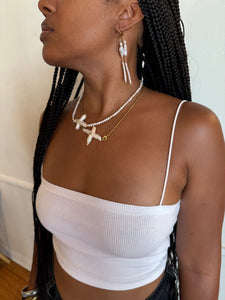 Cross Freshwater Pearl Chain Necklace