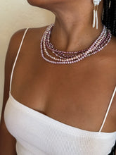 Load image into Gallery viewer, Light Pink &amp; Purple Freshwater Pearl Necklace

