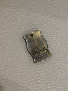 Silver & Black Agate Belt Buckle