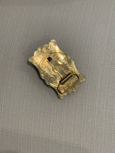 Load image into Gallery viewer, Horseshoe Agate Gold Tone Belt Buckle

