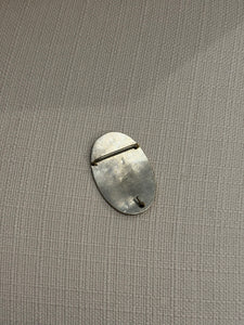 Mini Alpaca Silver & Abalone Shell Belt Buckle