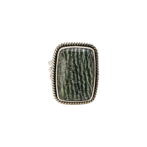 Green Zebra Jasper Ring