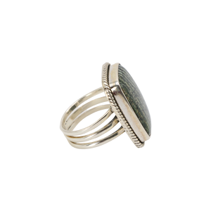 Green Zebra Jasper Ring