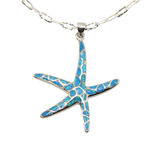 Load image into Gallery viewer, Starfish Blue Opal Necklace
