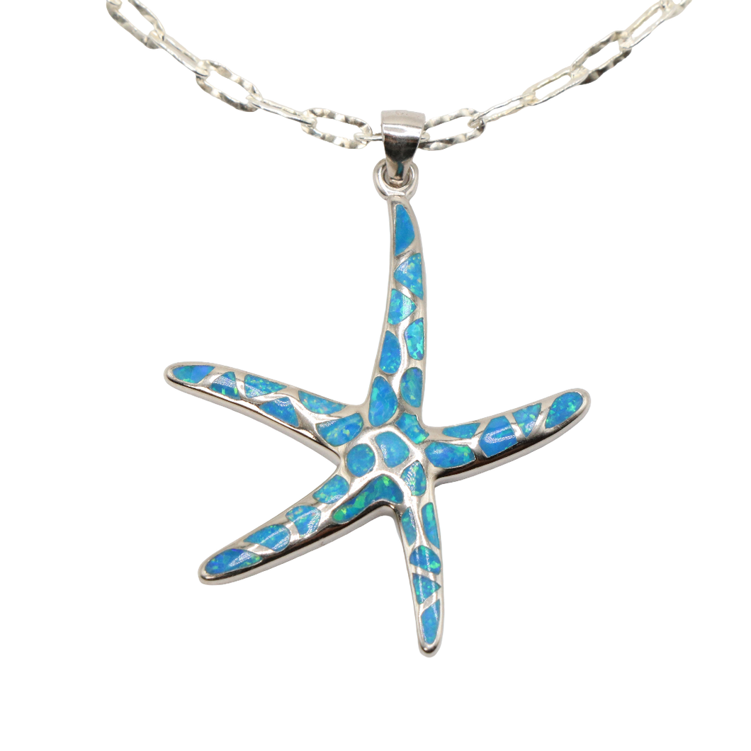 Starfish Blue Opal Necklace