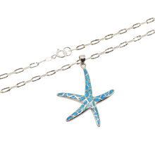 Load image into Gallery viewer, Starfish Blue Opal Necklace
