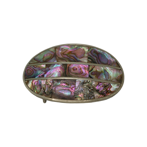 Alpaca Silver & Abalone Shell Belt Buckle