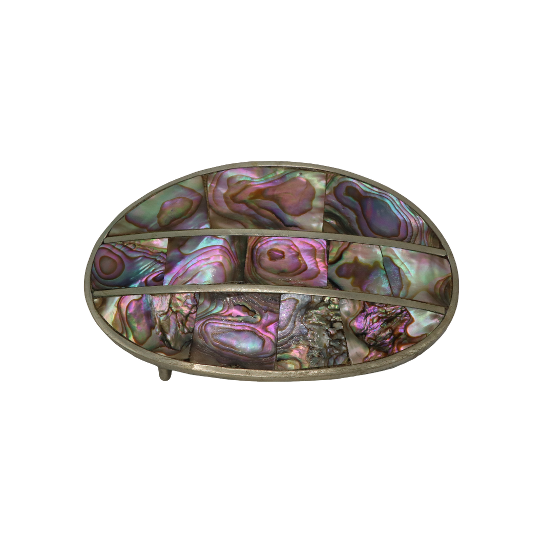 Alpaca Silver & Abalone Shell Belt Buckle
