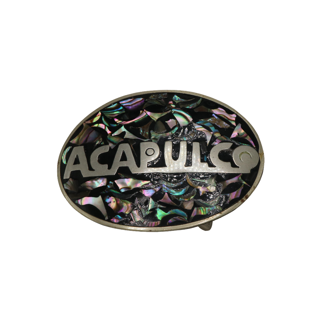 Acapulco Silver & Abalone Shell Belt Buckle