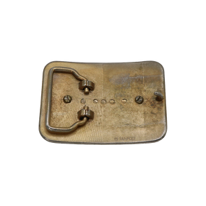 Gold & White Agate Belt Buckle