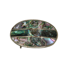 Load image into Gallery viewer, Alpaca Silver &amp; Abalone Shell Belt Buckle
