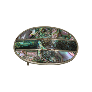 Alpaca Silver & Abalone Shell Belt Buckle