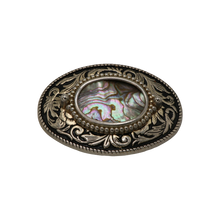 Load image into Gallery viewer, Black &amp; Gold Abalone Belt Buckle
