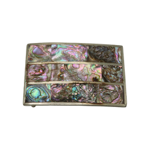 Load image into Gallery viewer, Alpaca Silver &amp; Abalone Shell Belt Buckle
