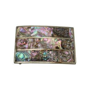 Alpaca Silver & Abalone Shell Belt Buckle
