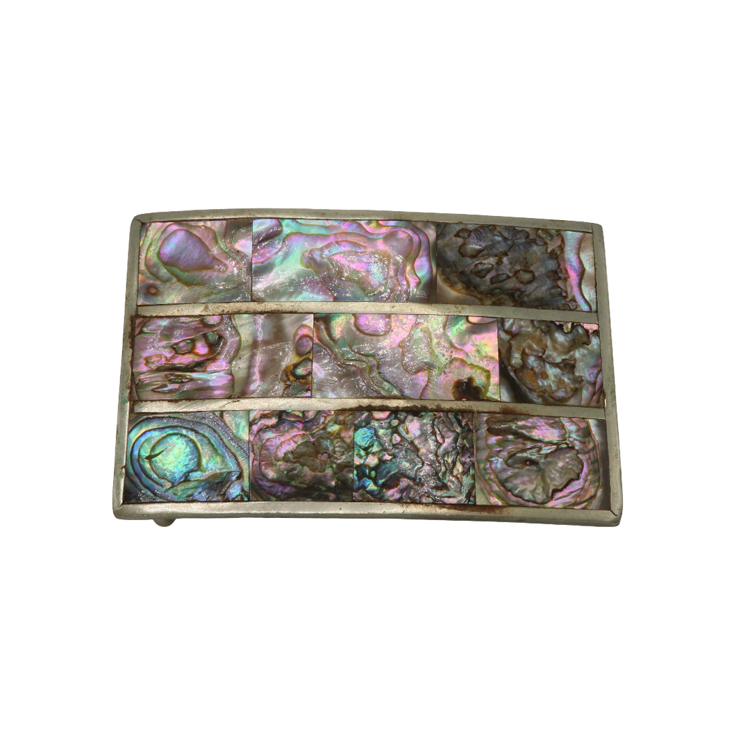 Alpaca Silver & Abalone Shell Belt Buckle