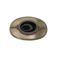 Load image into Gallery viewer, Gold &amp; Dark Green Agate Belt Buckle
