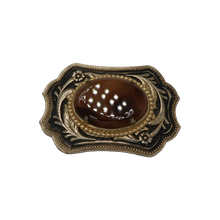 Load image into Gallery viewer, Gold &amp; Black Agate Belt Buckle
