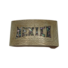 Load image into Gallery viewer, Gold Mexico Abalone Inlay Belt Buckle
