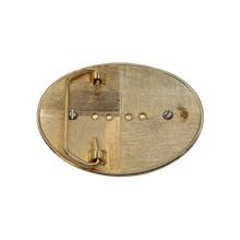 Load image into Gallery viewer, Black &amp; Gold Spotted Green Stone Belt Buckle
