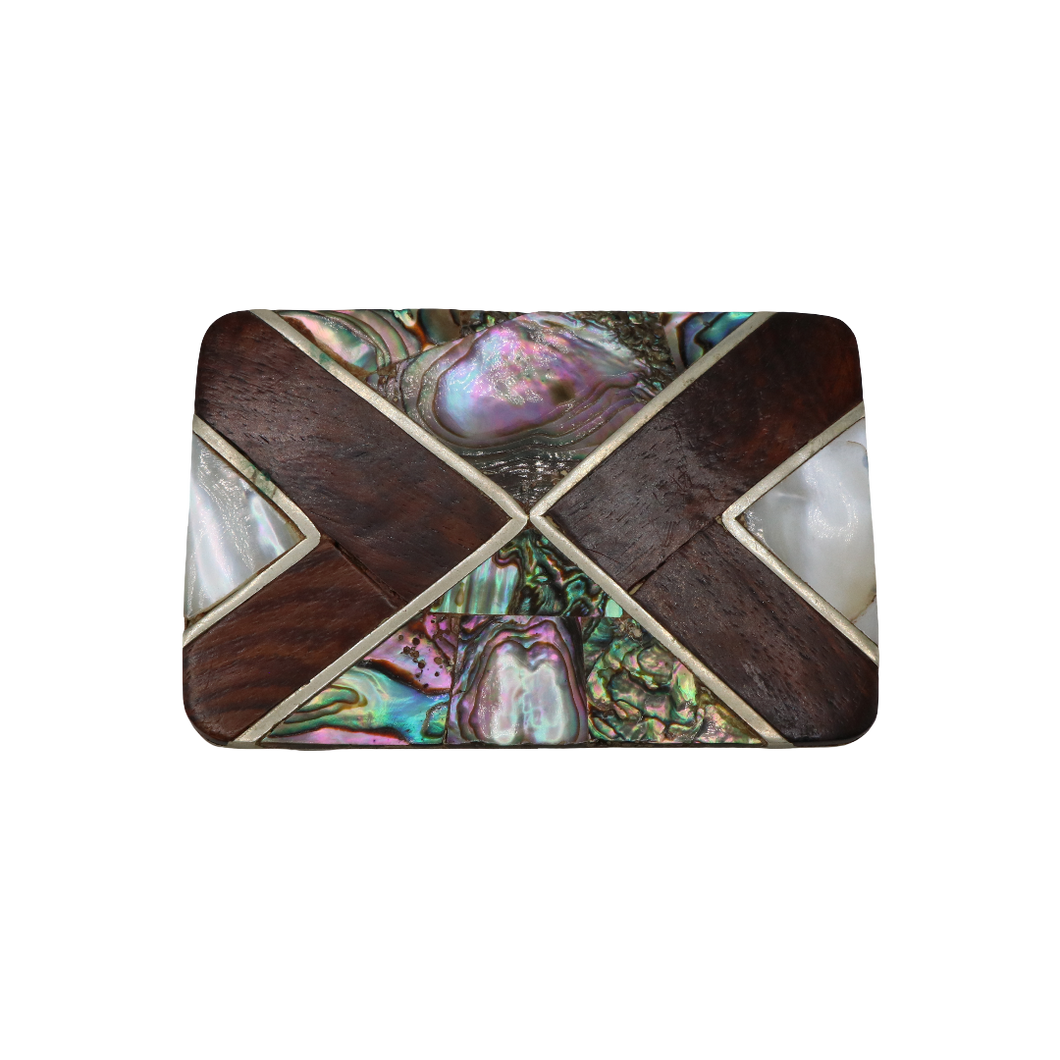 Abalone & Wood Belt Buckle