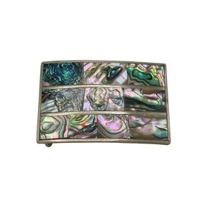 Alpaca Silver & Abalone Shell Belt Buckle