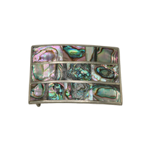 Load image into Gallery viewer, Alpaca Silver &amp; Abalone Shell Belt Buckle
