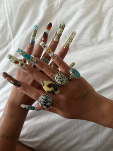 Dalmatian Jasper Ring