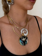 Load image into Gallery viewer, Textured Wave Mother Of Pearl Necklace
