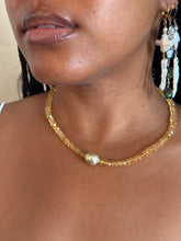 Load image into Gallery viewer, Citrine &amp; South Sea Golden Freshwater Pearl Necklace
