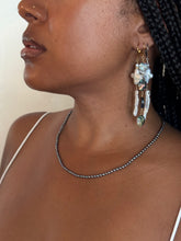 Load image into Gallery viewer, Freshwater Pearl Cross Earrings
