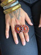 Load image into Gallery viewer, Amber &amp; Garnet Ring
