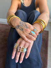 Load image into Gallery viewer, White Sapphire &amp; Citrine Quartz Ring
